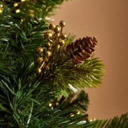 Gold Tipped Pine Cone Pick Tree Decoration