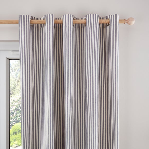 Linford Stripe Unlined Eyelet Curtains - image 1