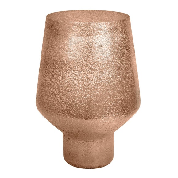 Opulent Tall Curved Metallic Glass Vase - image 1