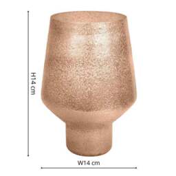 Opulent Tall Curved Metallic Glass Vase - thumbnail 4