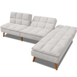 Cloud Fabric Corner Double Sofa Bed - thumbnail 5