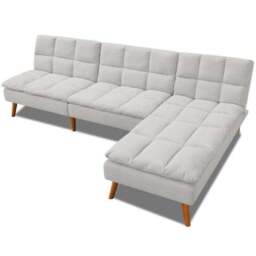 Cloud Fabric Corner Double Sofa Bed - thumbnail 4
