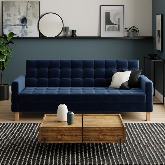 Harlow Velvet Storage Double Sofa Bed - image 1