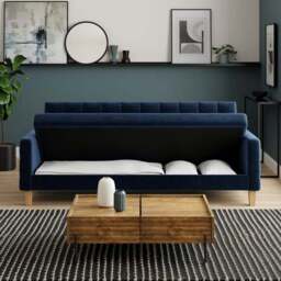 Harlow Velvet Storage Double Sofa Bed - thumbnail 3