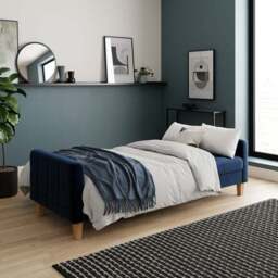 Harlow Velvet Storage Double Sofa Bed - thumbnail 2