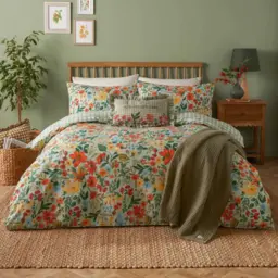 Meadow Haze Polycotton Duvet Cover & Pillowcase Set - thumbnail 1