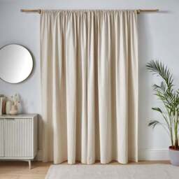 Linford Stripe Unlined Slot Top Curtains - thumbnail 4