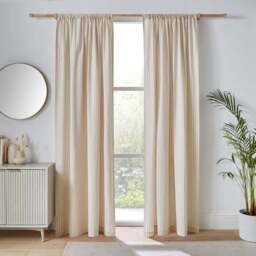 Linford Stripe Unlined Slot Top Curtains - thumbnail 2