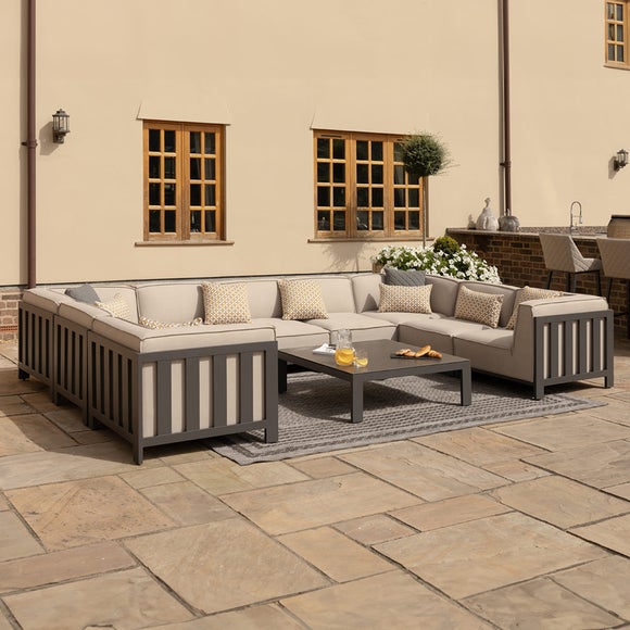 Maze Ibiza U Shape Garden Sofa Set with Square Table - image 1