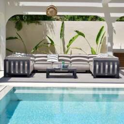 Maze Ibiza U Shape Garden Sofa Set with Square Table - thumbnail 3