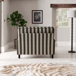 Beatrice II Woven Stripe Snuggle Chair - thumbnail 2