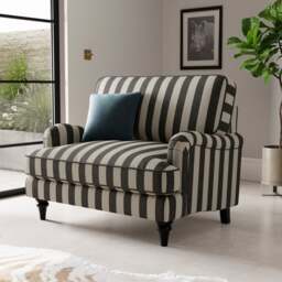 Beatrice II Woven Stripe Snuggle Chair - thumbnail 1