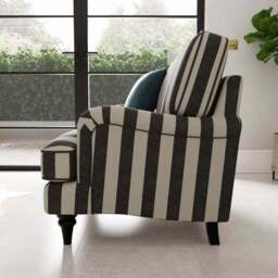 Beatrice II Woven Stripe Snuggle Chair - thumbnail 3