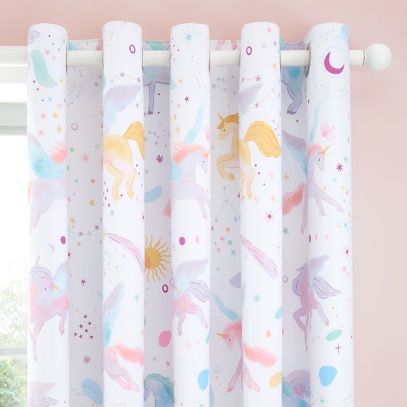 Celestial Unicorn Blackout Eyelet Curtains - image 1