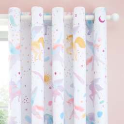 Celestial Unicorn Blackout Eyelet Curtains - thumbnail 1