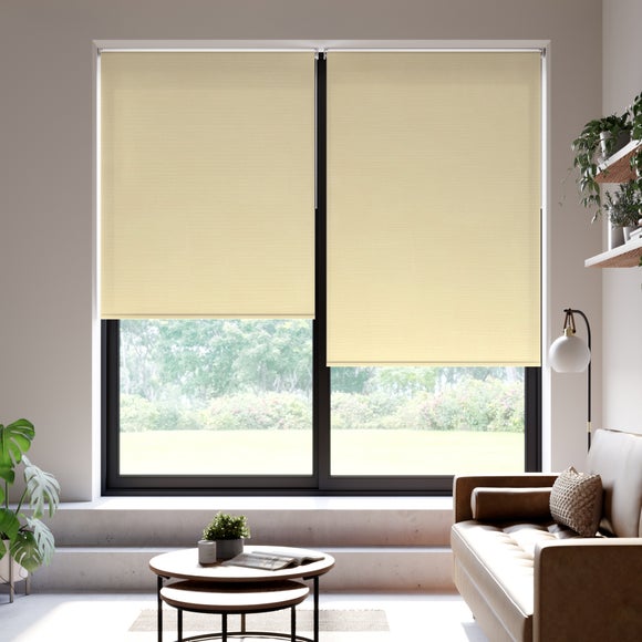 Linen Look Sheer Fire Retardant Made to Measure Roller Blind - image 1