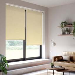 Linen Look Sheer Fire Retardant Made to Measure Roller Blind - thumbnail 3