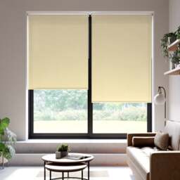 Linen Look Sheer Fire Retardant Made to Measure Roller Blind - thumbnail 1