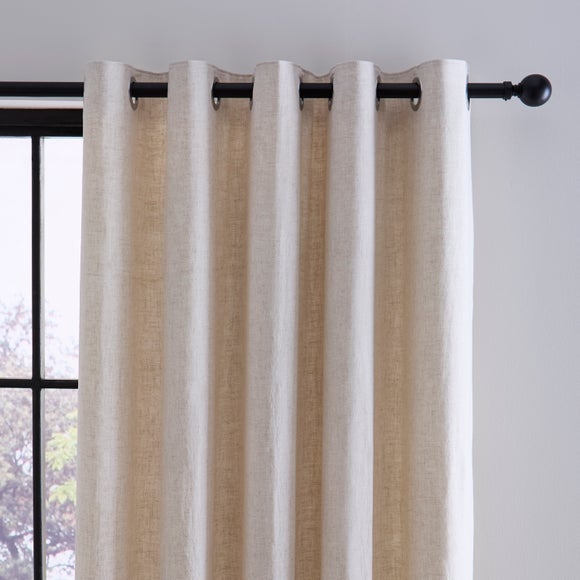 Linen Blend Eyelet Curtains - image 1