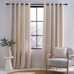 Linen Blend Eyelet Curtains - thumbnail 2