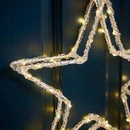 Light Up Double Acrylic Star Decoration - thumbnail 2