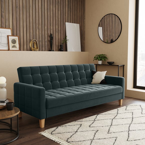 Harlow Velvet Storage Double Sofa Bed - image 1