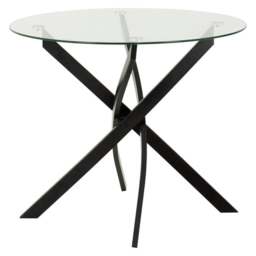 Sheldon Round Glass Top Dining Table