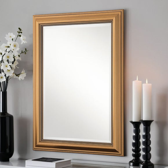 Yearn Beaded Overmantel Wall Mirror - image 1