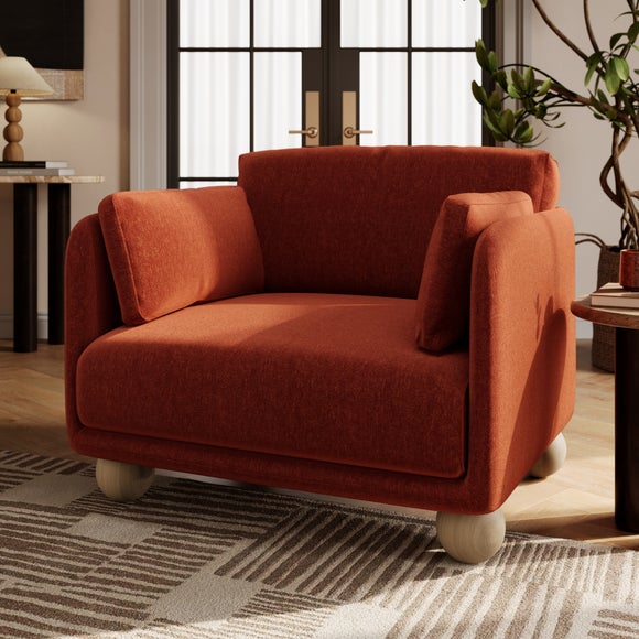 Armitage Chenille Snuggle Chair with Ball Feet - image 1