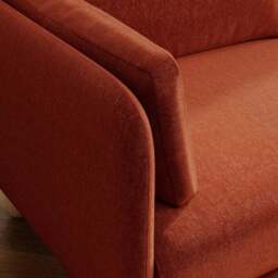 Armitage Chenille Snuggle Chair with Ball Feet - thumbnail 3
