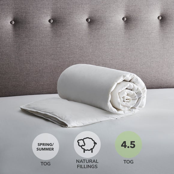 Fogarty White Goose Feather and Down 4.5 Tog Summer Duvet
