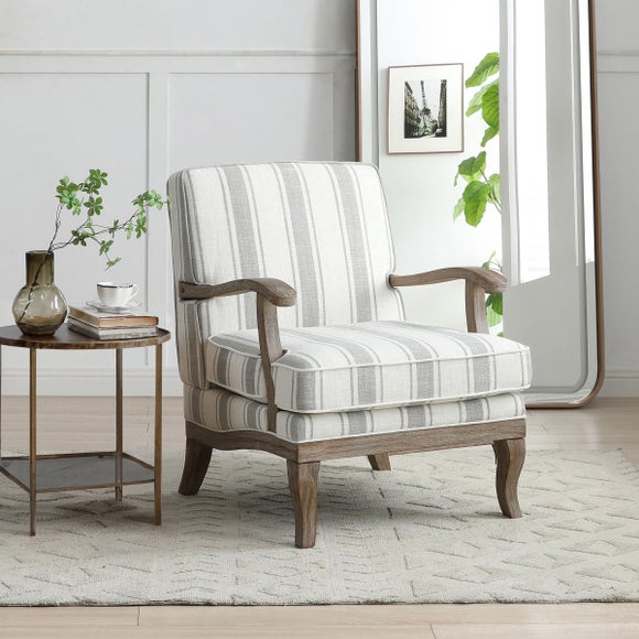 Esme Linen Stripe Chair - image 1