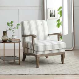 Esme Linen Stripe Chair - thumbnail 1