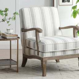 Esme Linen Stripe Chair - thumbnail 2
