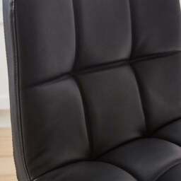 Jasmine Adjustable Height Swivel Bar Stool, Faux Leather - thumbnail 3