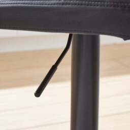 Jasmine Adjustable Height Swivel Bar Stool, Faux Leather - thumbnail 4