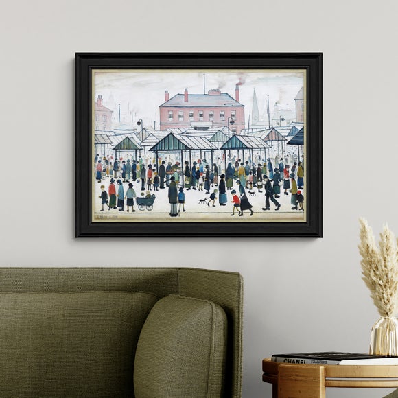 Artko Market Scene Northern Town by L.S Lowry Framed Print - image 1