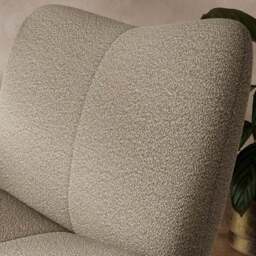 Junia Tonal Boucle Swivel Chair with Table - thumbnail 2