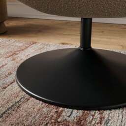 Junia Tonal Boucle Swivel Chair with Table - thumbnail 4