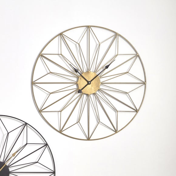 Antique Gold Geo Wall Clock - image 1