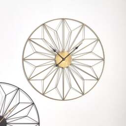Antique Gold Geo Wall Clock - thumbnail 1