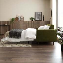 Zoe 3 Seater Double Sofa Bed, Velvet - thumbnail 4