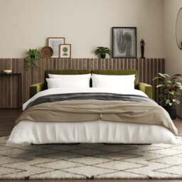 Zoe 3 Seater Double Sofa Bed, Velvet - thumbnail 3