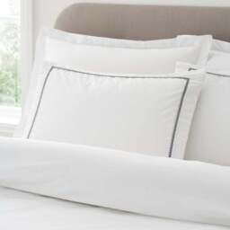 Bianca Contrast Trim 100% Cotton Duvet Cover & Pillowcase Set - thumbnail 2