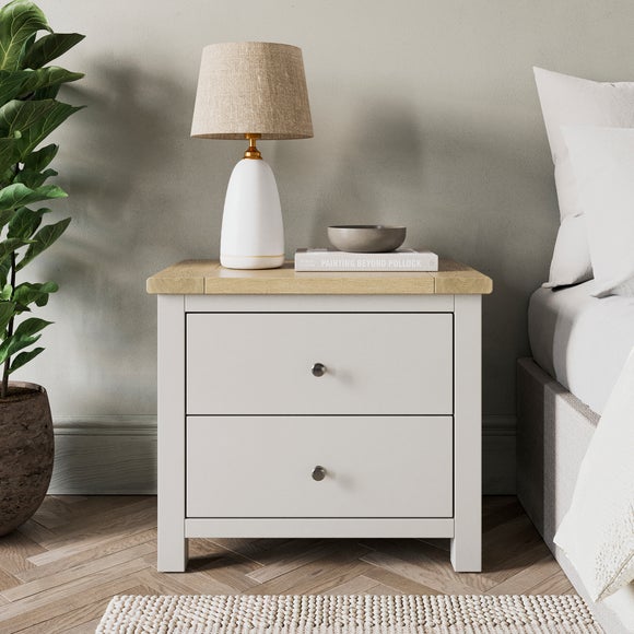 Olney Wide 2 Drawer Bedside Table - image 1