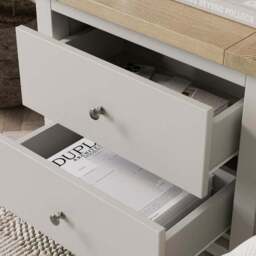 Olney Wide 2 Drawer Bedside Table - thumbnail 3