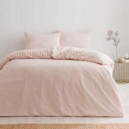 Durham Stripe 100% Cotton Duvet Cover and Pillowcase Set - thumbnail 4