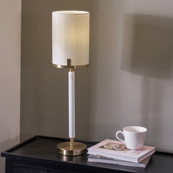 Midland Marble Effect Table Lamp - image 1