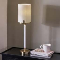 Midland Marble Effect Table Lamp - thumbnail 1