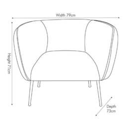 Pacific Lucca Velvet Tub Chair - thumbnail 6